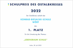 Urkunde Schulpreis Ostalbkreis
