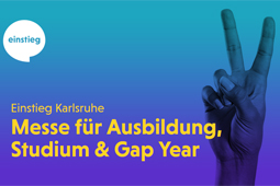 Logo und Header-Grafik der Messe Einstieg Karlsruhe.