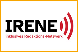 Logo des inklusiven Redaktionsnetzwerkes IRENE